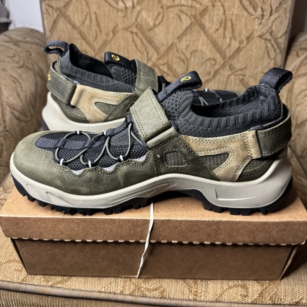 ECCO Offroad Explorer 2-Straps Hiking Shoes Grape Leaf Black Sage EU 45 Men's 12